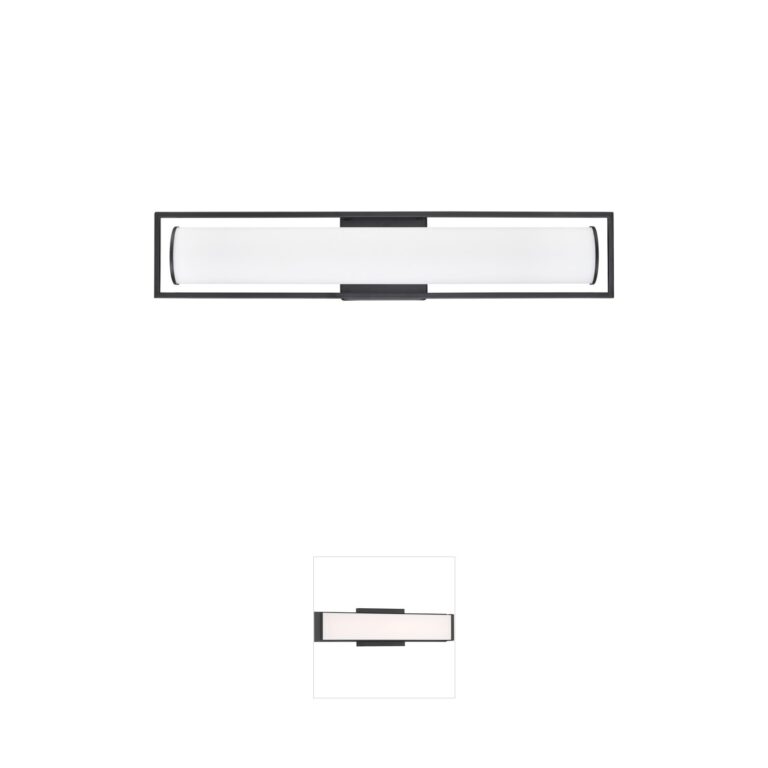 Millennium Lighting Teylor 24-Inch Matte Black 3-CCT Selectable LED Vanity Light