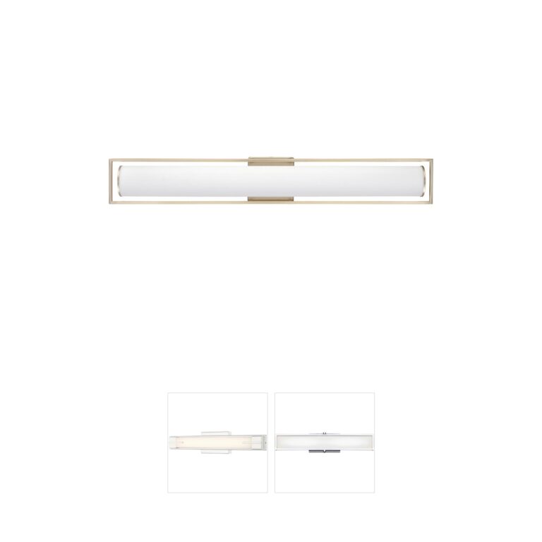 Millennium Lighting Teylor 32-Inch 3-CCT Integrated LED Bathroom Vanity Light in Modern Gold
