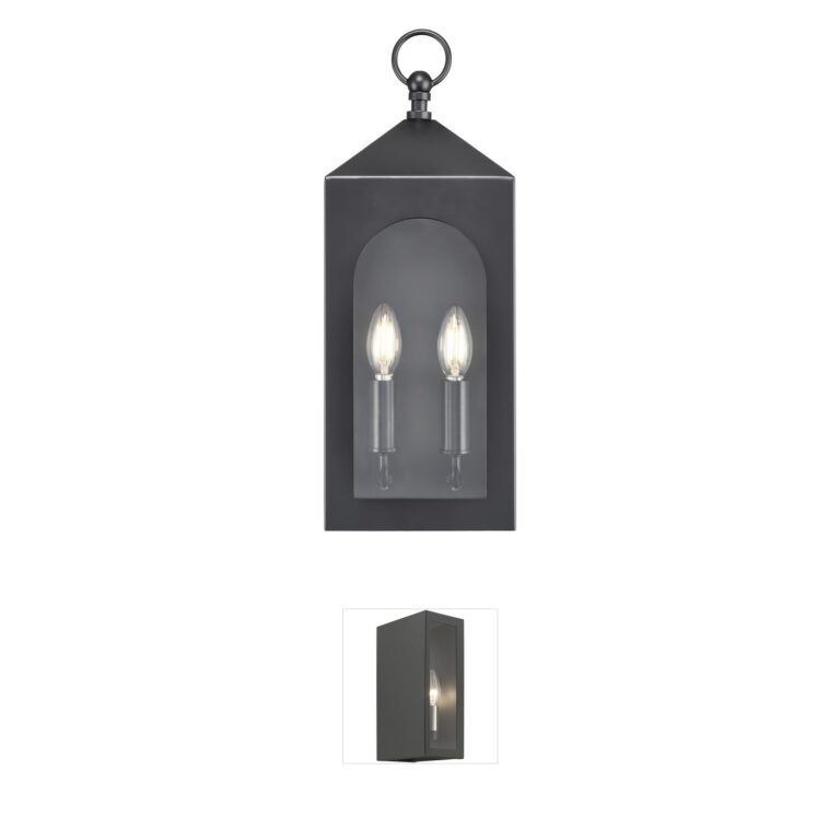 Millennium Lighting Bratton 2-Light Powder Coated Black Outdoor Wall Sconce