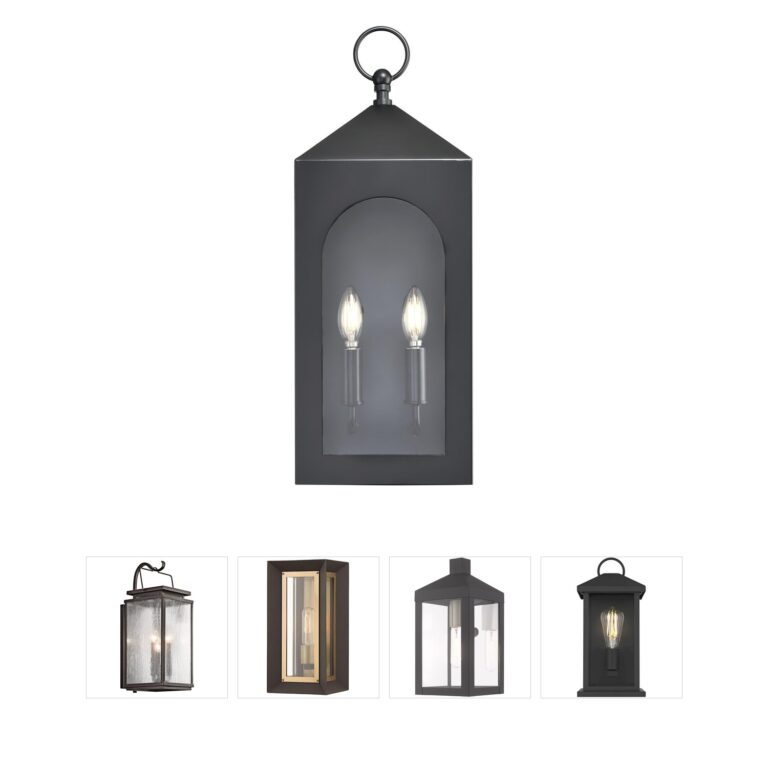 Millennium Lighting Bratton 2-Light Powder Coated Black Outdoor Wall Sconce with Clear Glass