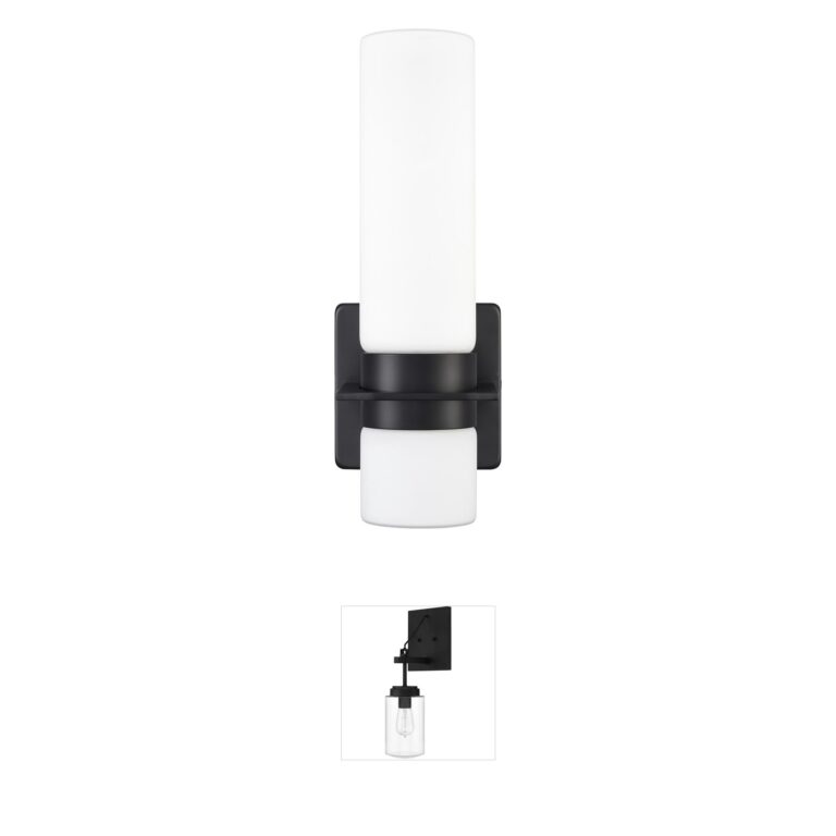 Millennium Lighting Matte Black Selectable CCT LED Damp Rated Wall Sconce