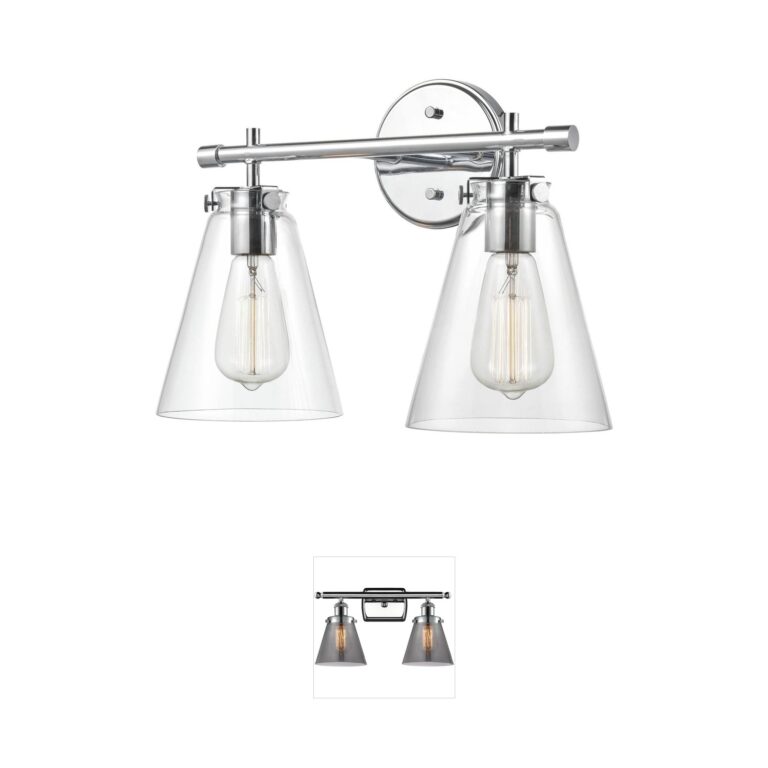 Millennium Lighting Aliza Clear Glass Chrome 2-Light Vanity