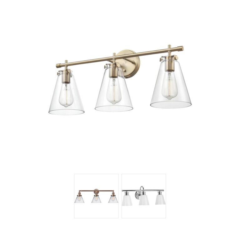 Millennium Lighting Aliza 3-Light Modern Gold Bath Vanity