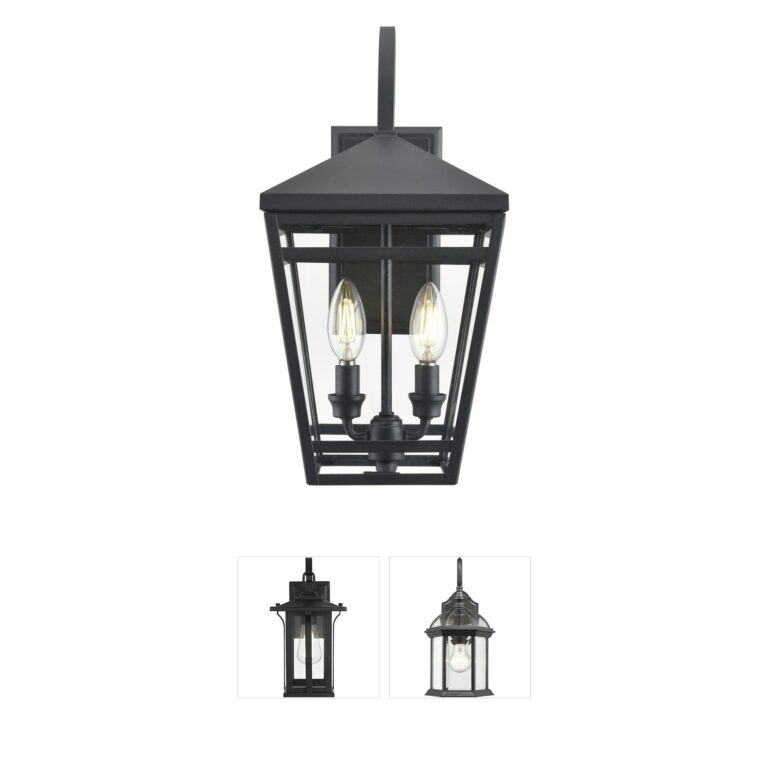 Millennium Lighting Seager 2-Light Textured Black Aluminum Outdoor Wall Lantern