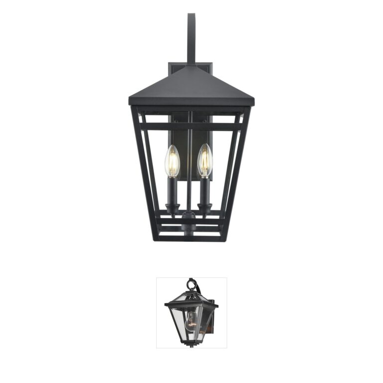 Millennium Lighting Seager 2-Light Textured Black Aluminum Outdoor Wall Lantern