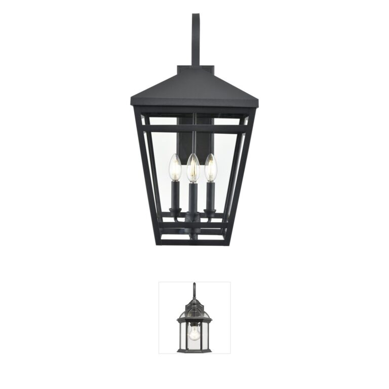Millennium Lighting Seager 3-Light Textured Black Aluminum Outdoor Wall Lantern
