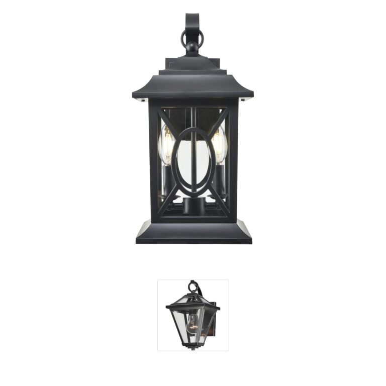 Millennium Lighting Allbert 2-Light Powder Coated Black Outdoor Wall Lantern