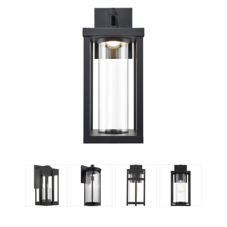 Millennium Lighting Dumont 18-Inch Powder Coated Black Aluminum LED Outdoor Wall Lantern