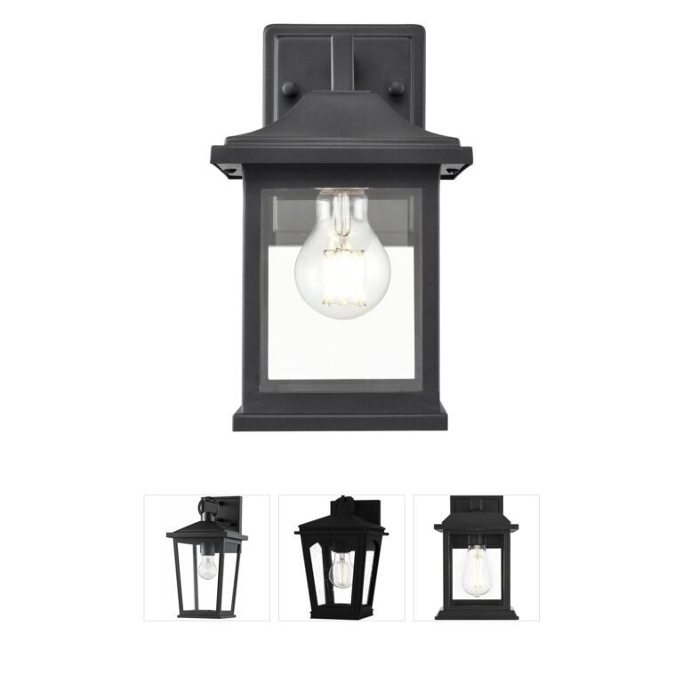 Millennium Lighting Southgate Textured Black Outdoor Wall Sconce with Clear Glass