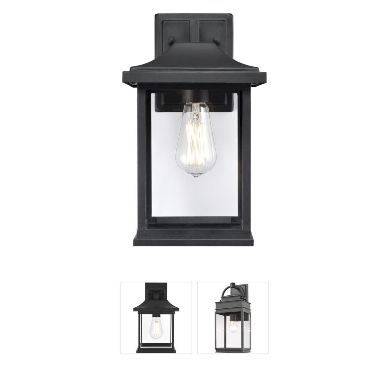 Millennium Lighting Southgate Textured Black Outdoor Sconce with Clear Glass