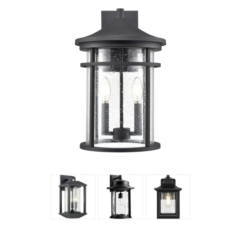 Millennium Lighting Namath 2-Light Textured Black Outdoor Wall Sconce
