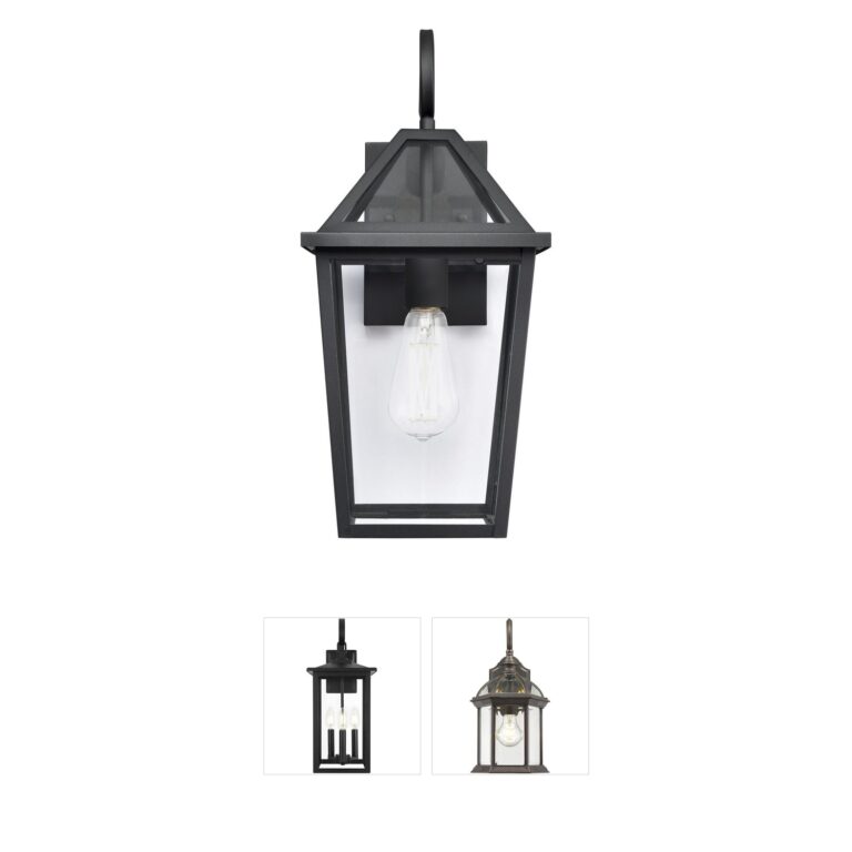 Millennium Lighting Eston Textured Black Outdoor Wall Sconce with Clear Glass