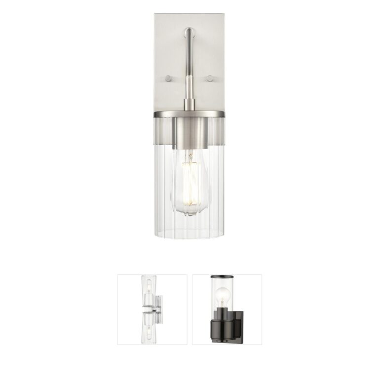 Millennium Lighting Beverlly 14-Inch Clear Beveled Glass Wall Sconce in Brushed Nickel