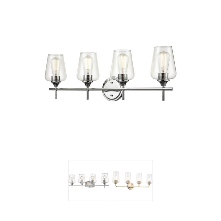 Millennium Lighting Ashford 31-Inch 4-Light Chrome Vanity Light with Clear Glass