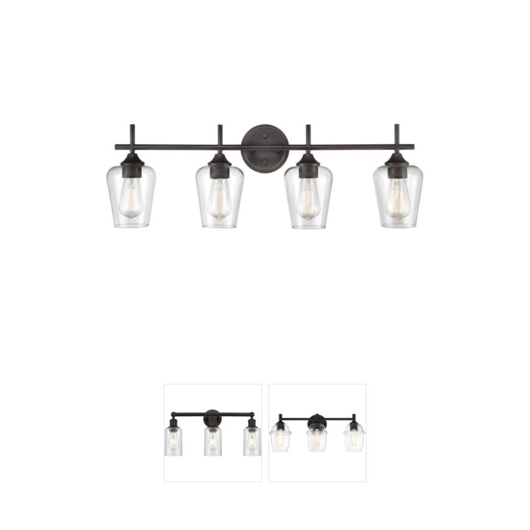 Millennium Lighting Ashford 4-Light Rubbed Bronze Vanity with Clear Glass