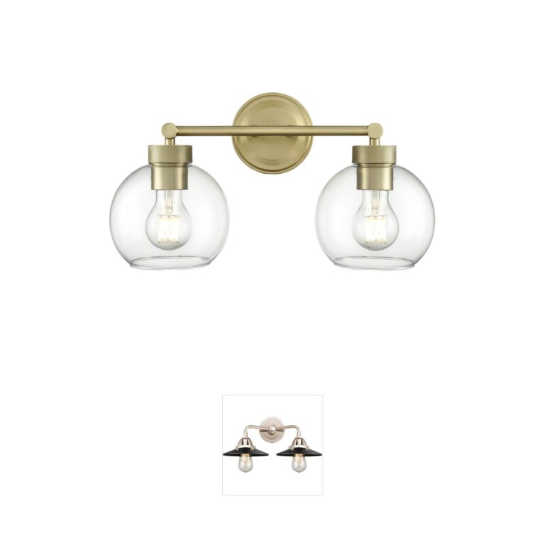 Millennium Lighting Jonatan Vintage Brass 2-Light Globe Vanity Light