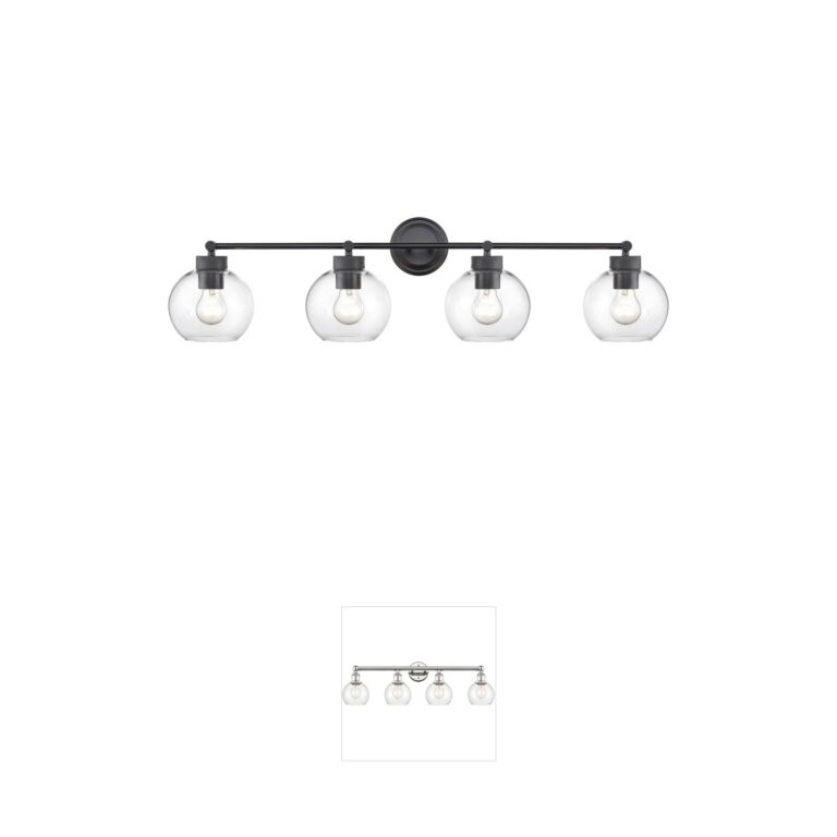 Millennium Lighting Jonatan 35-Inch 4-Light Matte Black Globe Vanity Light