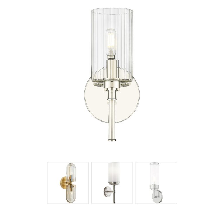 Millennium Lighting Chastine Polished Nickel Clear Beveled Glass Wall Sconce