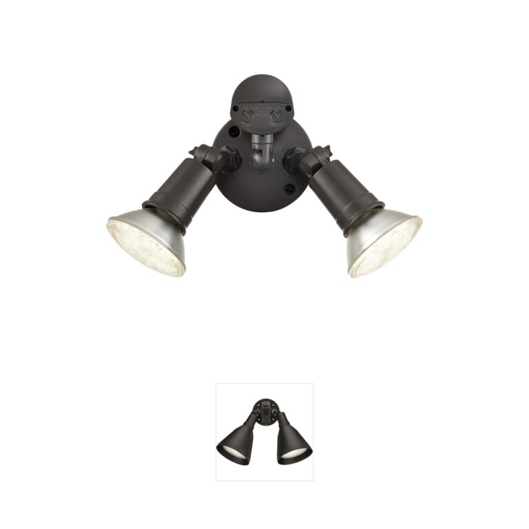 Millennium Lighting Twin Head Basic Outdoor Security Flood Light | Bronze Aluminium