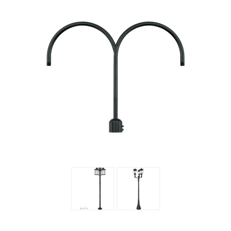 Millennium Lighting R Series Satin Black Metal Two-Light Post Adapter