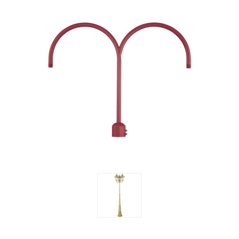 Millennium Lighting R Series Satin Red Metal Two Light Post Adapter