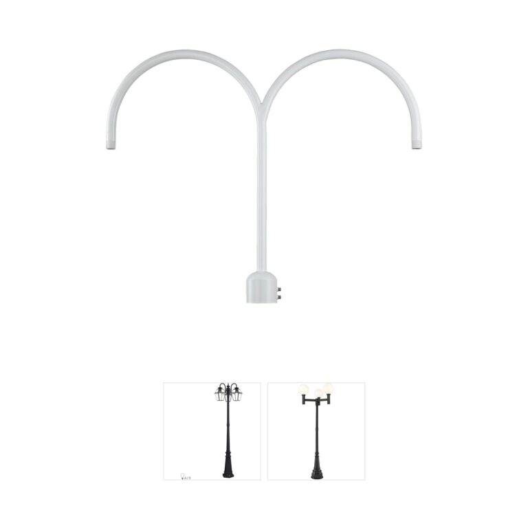 Millennium Lighting R Series Metal Two-Light Post Adapter in White