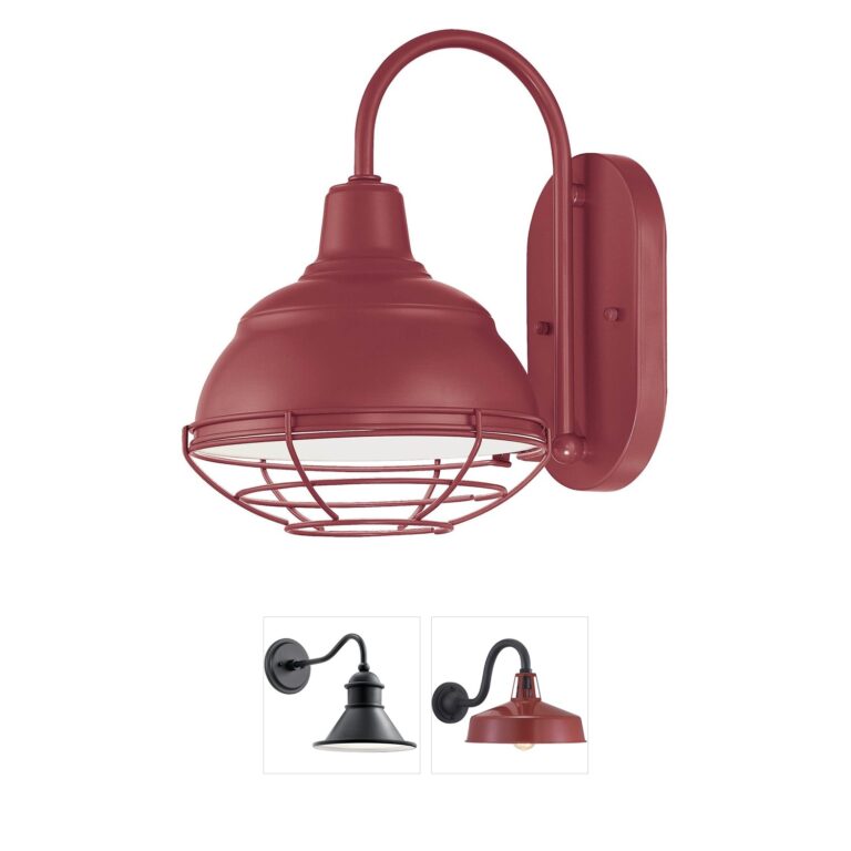 Millennium Lighting R Series 11.75-Inch Satin Red Metal Outdoor Wall Bracket