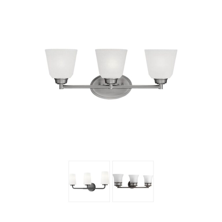 Millennium Lighting Franklin 3-Light Brushed Pewter Vanity with Scavo Glass