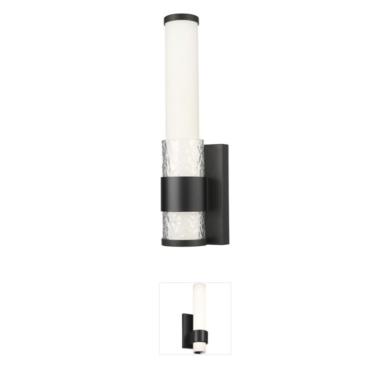 Z-Lite Egon Matte Black Integrated LED Steel Wall Sconce