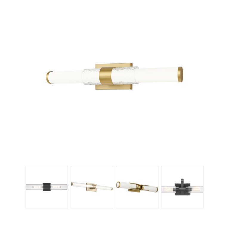 Z-Lite Egon Modern Gold LED Steel Bath Vanity Light