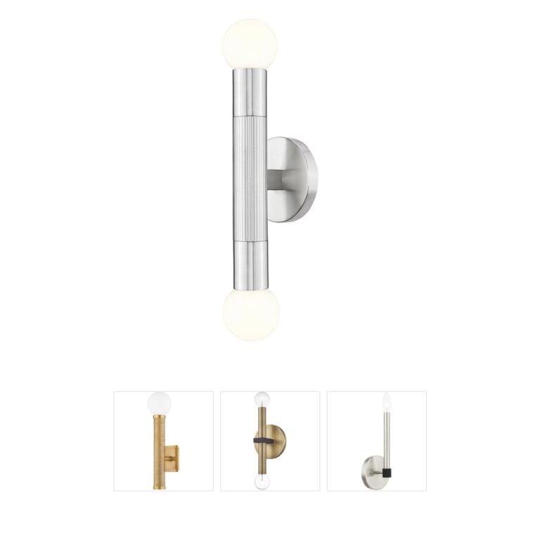 Z-Lite Stari Brushed Nickel Steel 2-Light Wall Sconce