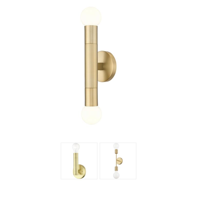 Z-Lite Stari 2-Light Modern Gold Steel Wall Sconce