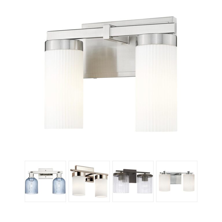 Z-Lite Danica 2-Light Brushed Nickel Steel Vanity Light