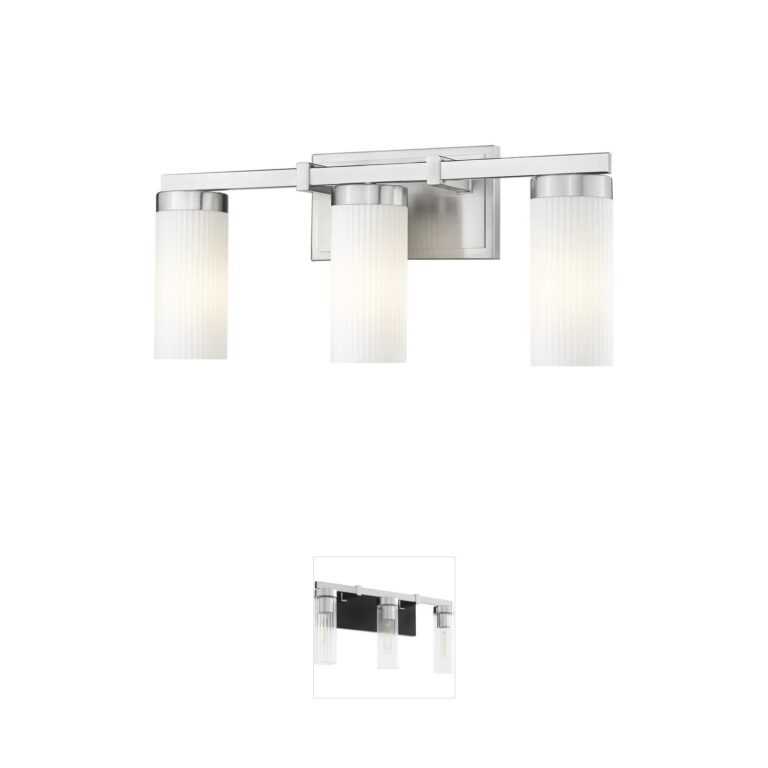 Z-Lite Danica 3-Light Brushed Nickel Steel Vanity Light