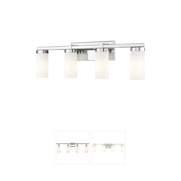 Z-Lite Danica 4-Light Chrome and Steel Bathroom Vanity Light