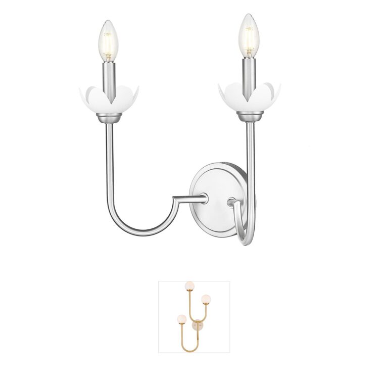 Z-Lite Allistair 2-Light Brushed Nickel Steel Wall Sconce