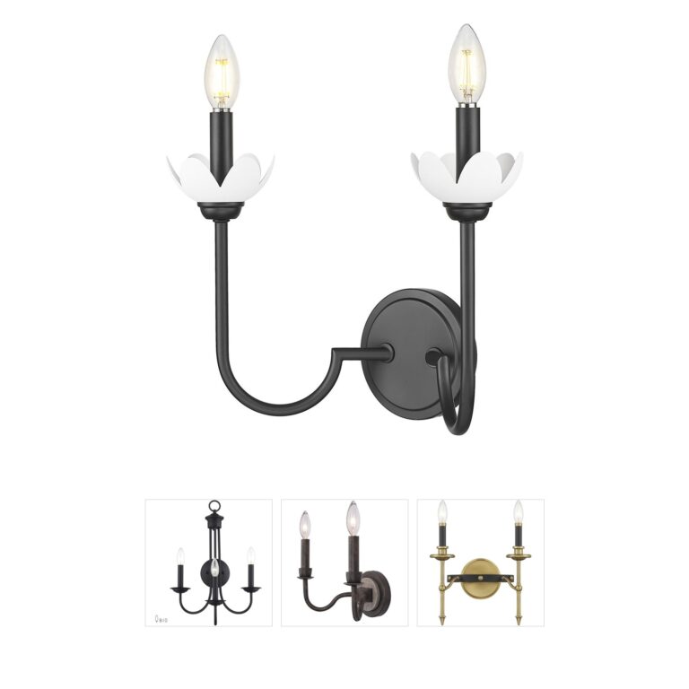 Z-Lite Allistair Matte Black Steel 2-Light Wall Sconce