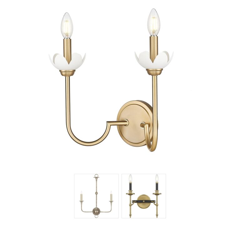 Z-Lite Allistair 2-Light Modern Gold Steel Wall Sconce