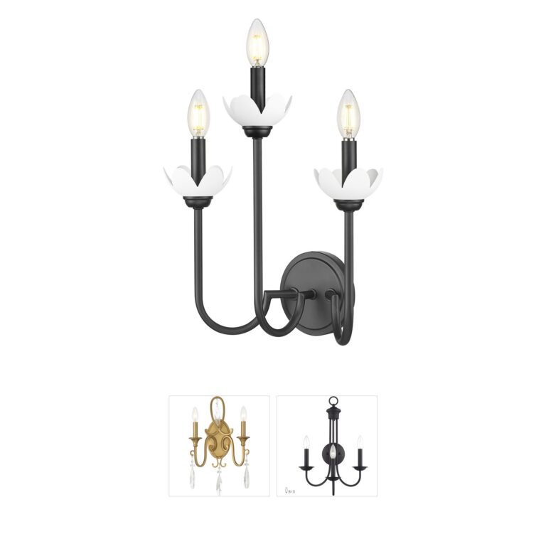 Z-Lite Allistair 3-Light Matte Black Steel Wall Sconce