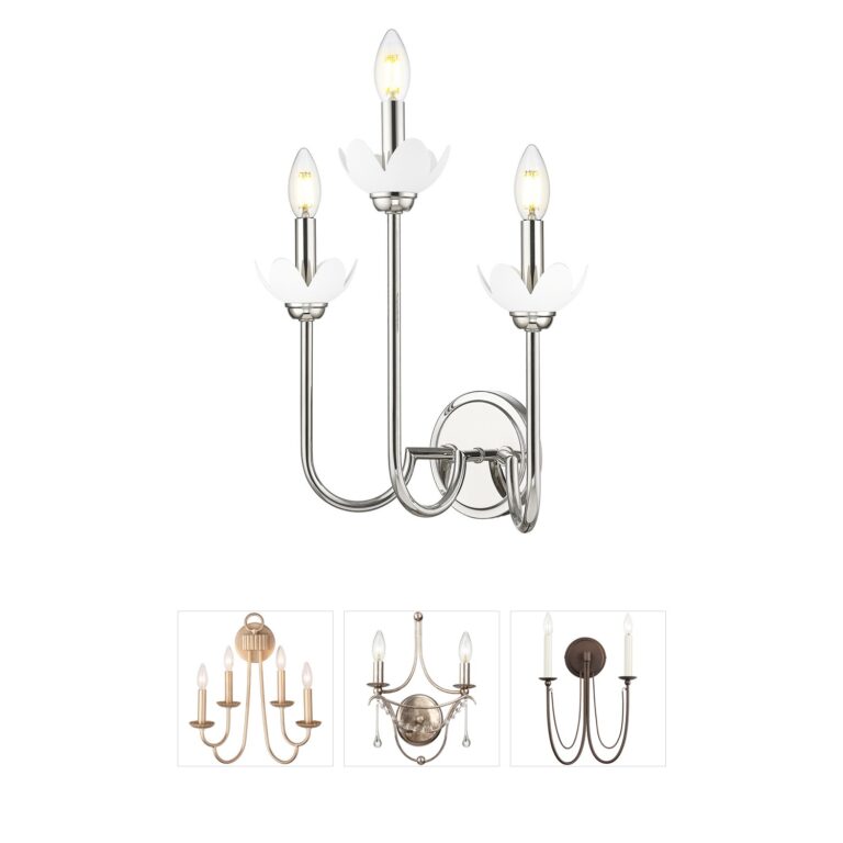 Z-Lite Allistair Polished Nickel Steel 3-Light Wall Sconce