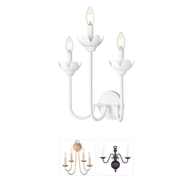Z-Lite Allistair Textured White Steel 3-Light Wall Sconce