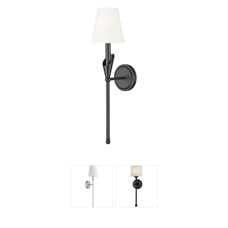 Z-Lite Claudelle 1-Light Matte Black Steel Wall Sconce