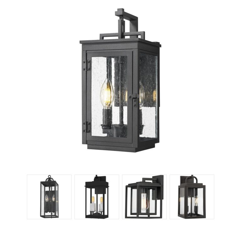 Z-Lite Hartwell 2-Light Sand Black Aluminum Outdoor Wall Sconce