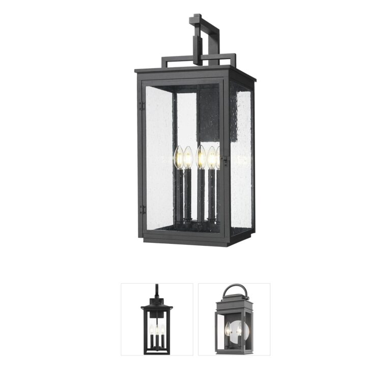Z-Lite Hartwell 5-Light Sand Black Aluminum Outdoor Wall Light