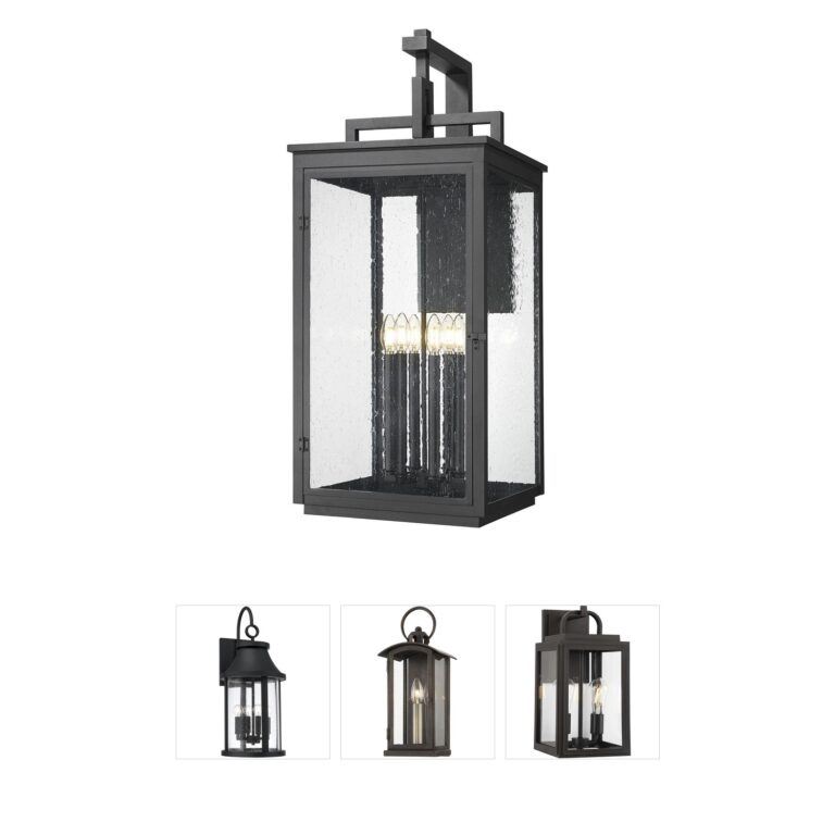 Z-Lite Hartwell 6-Light Sand Black Aluminum Outdoor Wall Light
