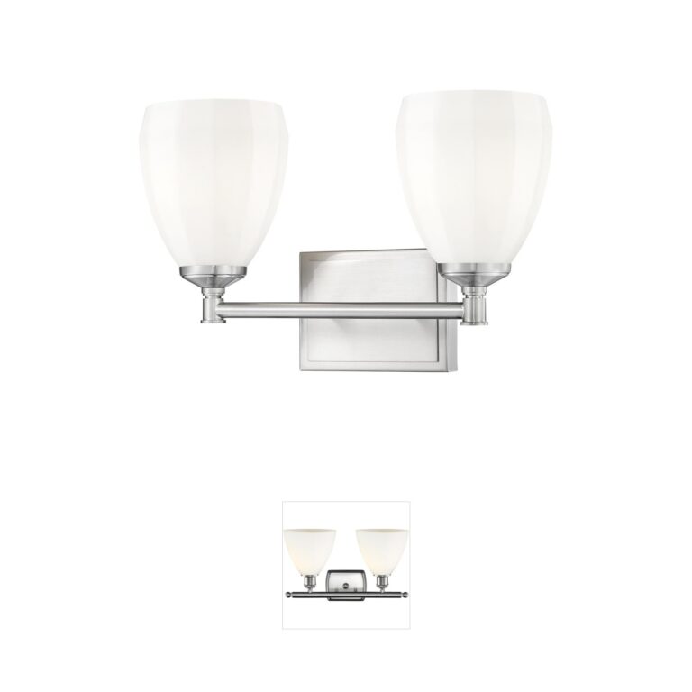 Z-Lite Oren 2-Light Brushed Nickel Steel Vanity Light