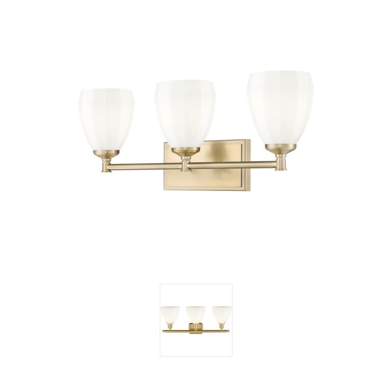 Z-Lite Oren 3-Light Modern Gold Steel Vanity Light