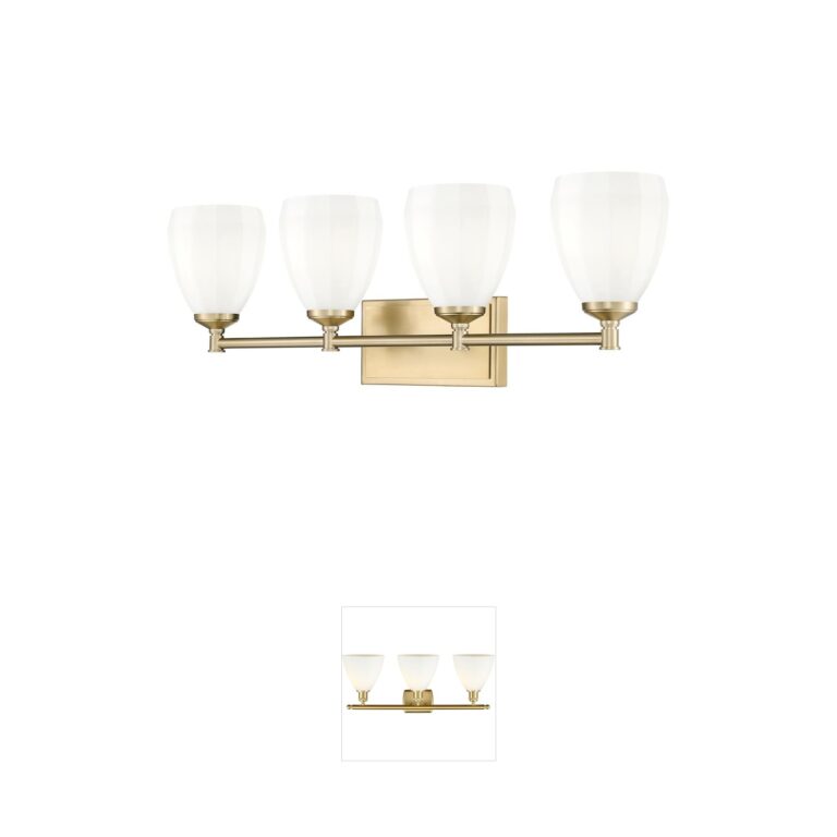 Z-Lite Oren 4-Light Modern Gold Steel Bathroom Vanity Light