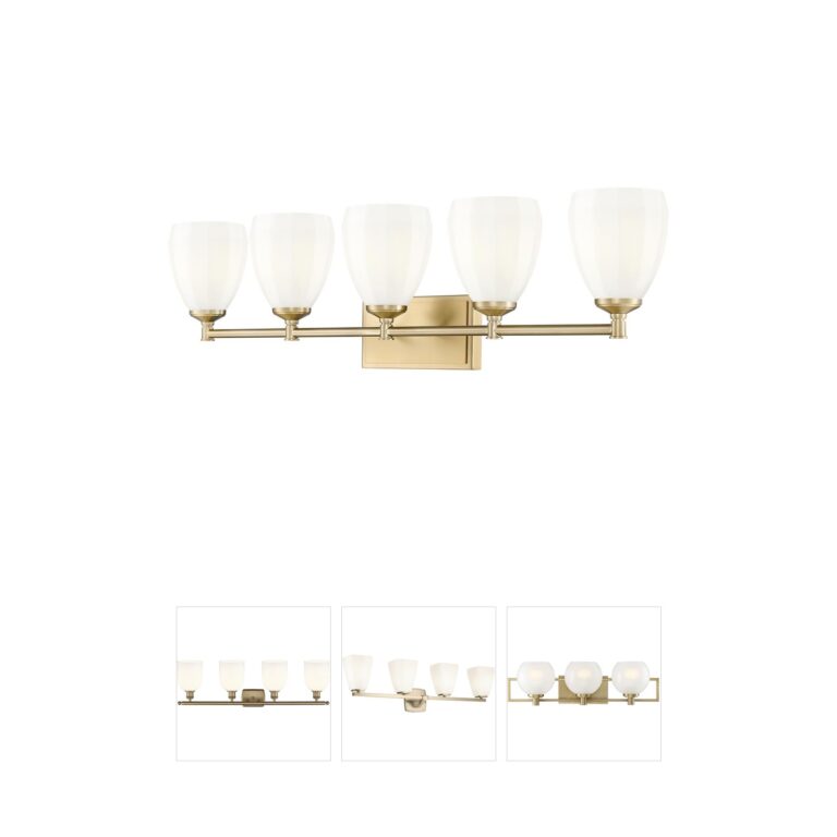 Z-Lite Oren 5-Light Modern Gold Steel Bathroom Vanity Light