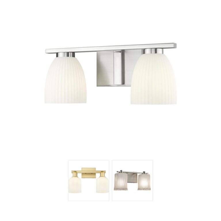 Z-Lite Naya 2-Light Brushed Nickel Steel Vanity Light
